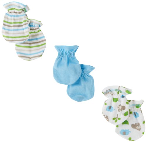 Gerber Baby-Boys Newborn 3 Pack Gorilla Mitten