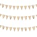 30 Feet Double Sided Glitter Paper Triangle Flag Bunting Pennant Banner for Birthday Holiday Wedding Anniversary Bridal Shower Hen Party Theme Party Decorations Supplies(Glitter+Metallic Rose Gold)