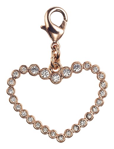 Pilgrim Damen-Anh&auml;nger Herz aus der Serie Mega Charms Ros&eacute;Gold beschichtet Kristall 41122- Preisvergleich