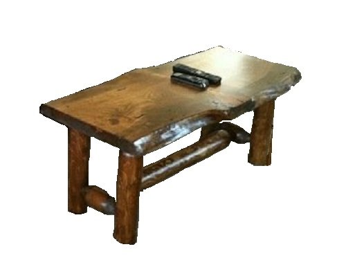 Rustic Log Coffee Table Pine and Cedar (Honey Pine)