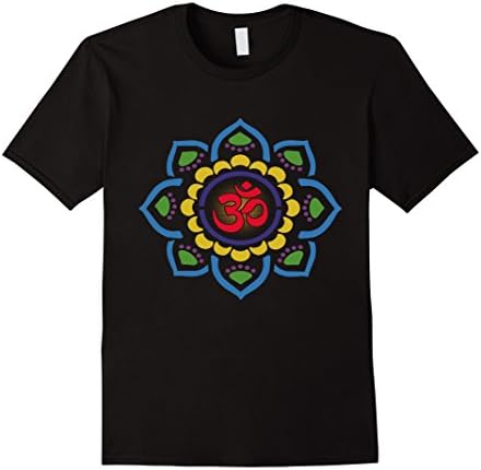 Men's Yoga, Aum, Om, Ohm, India Symbol, Buddha-Namastes Shirt Large Black
