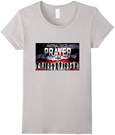 Women's National Day of Prayer Christian T-shirt XL Silver