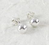 Sterling Silver Ball Post Earrings in Gift Box, 6mm Round