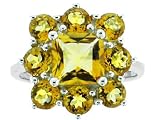 3.68 cts Genuine Citrine Ring - 14kt White or Yellow Gold LIFETIME WARRANTEE
