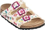 Produkt-Bild: Papillio Slipper ''Florida'' aus Birko-Flor in kids flowery white mit schmalem Fussbett