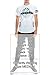 JC DISTRO Mens Hipster Hip Hop Freedom Stripes Graphic Mesh Trim White T-Shirt, Medium
