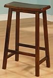 Aspen Walnut Wood Bar Stool (Set of 2)