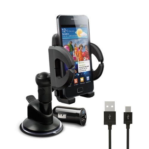 iLuv Universal Windshield Mount Kit for Apple iPod Touch, iPhone 4, iPhone 4S, iPhone 3GS and Smart Phones - Black (iCC796BLK)