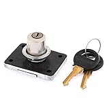 uxcell シリンダー引き出しロック シリンダーヘッド キャビネットセキュリティ シルバートーン