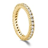 18k Yellow Gold Eternity Diamond Wedding Band.