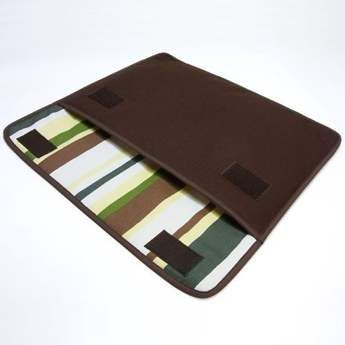 suono ハンドメイド MacBook Air ケース FILO（ココア・カーキストライプ）*