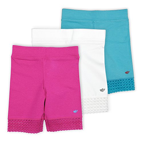 Lucky & MeJada Girls Leggings | Tagless | Full Length, Lace Trim, Wide Waistband | 3-Pack