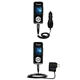 Essential Kit for the Cowon iAudio U3 - includes Car and Wall Charger with Rapid Charge Technology - Gomadic Brand w/ TipExchange Technology