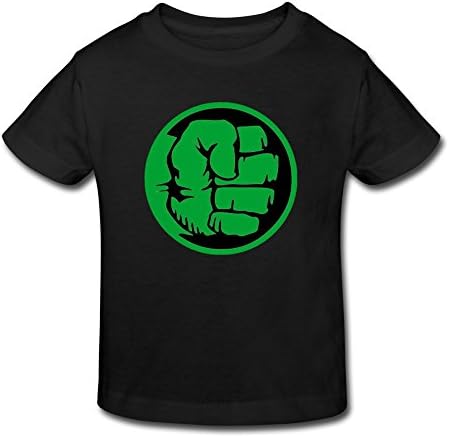 BOAO Baby Toddler The Hulk Logo Boys/Girls T-shirt Age 2-6 Black 4 Toddler