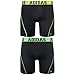 adidas Men's Sport Performance Climacool 9-Inch Midway Underwear (2-Pack), (Black/Solar Yellow)/(Black/Flash Green), Large