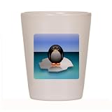 Shot Glass White of Cute Baby Penguin