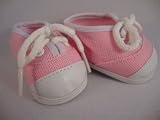 Pair of Pink Tennis Shoes for the 18 Inch Doll Made for the American Girl Doll