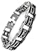 Mens Black and Polished 3 Rollers Bicycle Chain title=