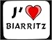 J'aime Biarritz tapis de souris décoré