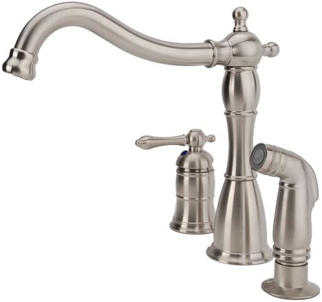 Fontaine Bellver Traditional Single Handle Kitchen Faucet - Brushed Nickel