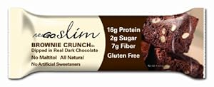 NuGO Slim Brownie Crunch, 1.59-Ounce (Pack of 12)