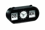 Premier Housewares 9 x 19 x 6 cm Oblong Flip Alarm Clock, Black