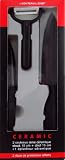 Tarrerias Bonjean - 442870 - Le Couteau du Chef - Set de 1 Couteau Steak Lame Céramique Noire 10 Cm + 1 Couteau du Chef Lame Céramique Noire 15 Cm + 1 Epluche Légume Céramique Noire - Manche Ergonomique Soft Touch