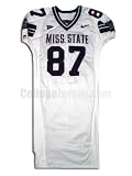 White No. 87 Game Used Mississippi State Nike Football Jersey