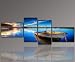 Produkt-Bild: WOW - Top Bilder - Gesenkt von 69,- Euro auf 35,- Euro !!! (Deep_Blue_60x170cm) 4 teiliges Wandbild xxl large g&uuml;nstig & modern. Bild auf echter Leinwand und Keilrahmen, der aktuelle Deko Trend 2011! Modern Art Pics in hoher Qualit&auml;t als original Kunstdruck - Picture Style Motiv (Natur See Boot Wasser Yacht Blau) Foto als Bild. Ein Blickfang der neuen Generation f&uuml;r Jung & Alt. Ideal als Geschenk f&uuml;r Familie & Freunde. Weitere sch&ouml;ne Foto Bilder im Bild Online Shop (murale canvas picture art print image l&agrave;mina)