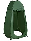 TMS&reg; Portable Outdoor Green Pop Up Tent Camping Shower Privacy Toilet Changing Room With Window