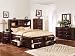 5PC Espresso Finish Full Size Bed Set
