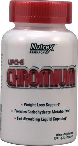 Nutrex Research LIPO-6 Chromium? -- 100 Liquid Capsules (Pack of 6)
