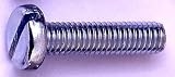 Steel Machine Screw, Type : Slotted Pan Head, Finish : Bright zinc plated and clear passivated, Thread Size : M5, Thread Length : 10mm [per Pk/100]