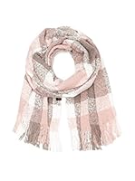 Zwillingsherz Bufanda XXL Big Karo (Rosa / Marrón / Blanco)