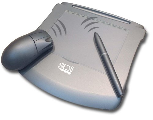 Adesso CyberTablet 6400 6 X 4.5 Graphics Tablet with 2 Button Pen and Wireless Mouse