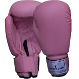 PU Kick Boxing Gloves Professional Martial Arts Sparring bag Gloves Pink 10oz