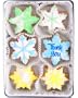 Beautiful Sweets Snowflake Thank You Organic Cookies, 8 Cookies