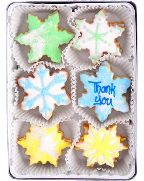 Beautiful Sweets Snowflake Thank You Organic Cookies, 12 Cookies by Beautiful Sweets