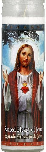 St Jude Candle Heart Of Jesus Wht