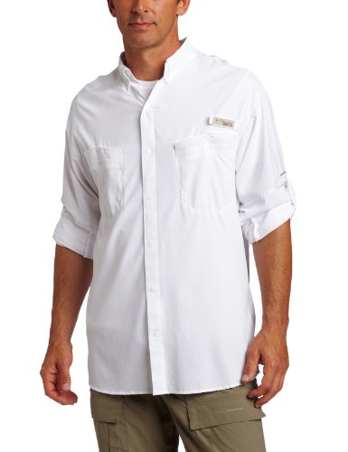 Columbia Mens Technical Offshore Woven Fishing Shirt (White, Medium)