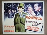Brother Orchid HUMPHREY BOGART Title Lobby Card (5 - 10:11).   EXCELLENT-condition. Some pinholes.  This is an  original Lobby Card from 1940 used in the theater to advertise the film.