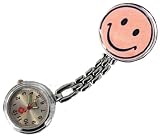 Schwesternuhr Smiley rosa mit Clip 1 Stück Kitteluhr Krankenschwesteruhr Krankenschwesternuhr Damenuhr Herrenuhr mit Clip Original Tiga-Med Qualität