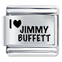 I Heart Jimmy Buffett Laser Italian Charm Bracelet
