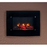 New Electric Glass Wall Mount Fireplace With Heater and Remote Control