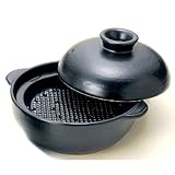 デュラセラム　黒釉　ＩＨ８号いろり蒸し鍋 【土鍋 】