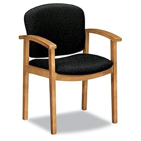 HON 2111CBE11 - 2111 Invitation Series Wood Guest Chair, Raven Fabric/Harvest-HON2111CBE11