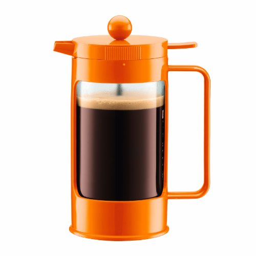 Bodum Bean 8-Cup French Press Coffee Maker, 1.0 l, 34-Ounce, Orange