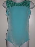 Leotard Gymnastics Ocean Blue Leopard