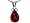 1.56 cts Genuine Garnet and Diamond Pendant in 14k White Gold LIFETIME WARRANTEE