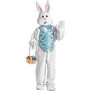 Blue Vest Bunny Mascot Deluxe Adult Plus Size Costume - XL